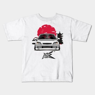 ek9 stanced civic white Kids T-Shirt